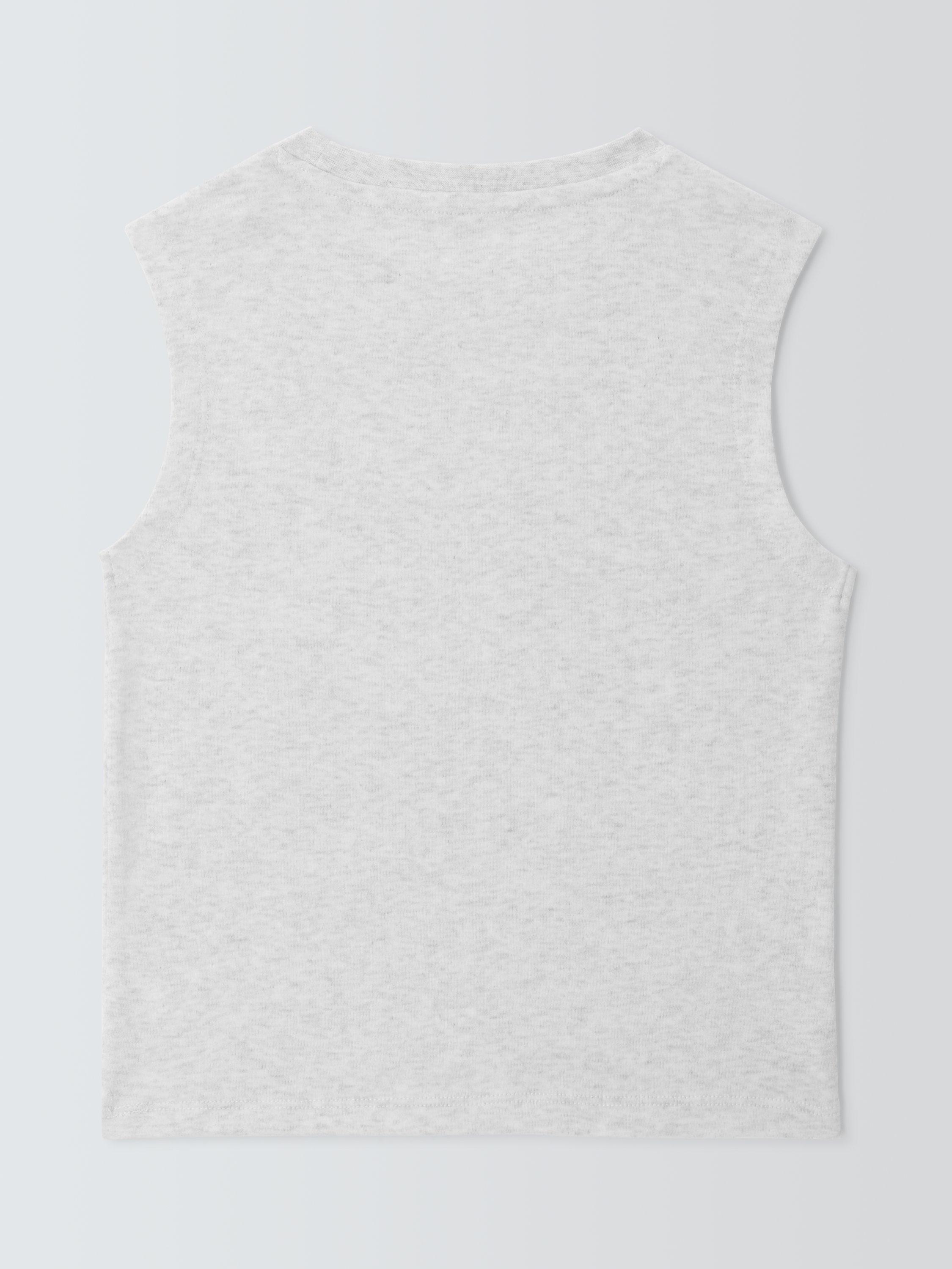 Product image 7 of 7, which shows John Lewis Kids' Sleeveless T-Shirt, Tofu, 5 years