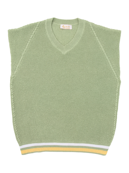 Hay Life Unisex Knitted Tank Jumper, Light Green