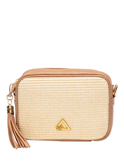 Hay Life x Elie Beaumont Straw Camera Bag, Natural/Brown, Natural/Brown