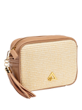 Hay Life x Elie Beaumont Straw Camera Bag, Natural/Brown