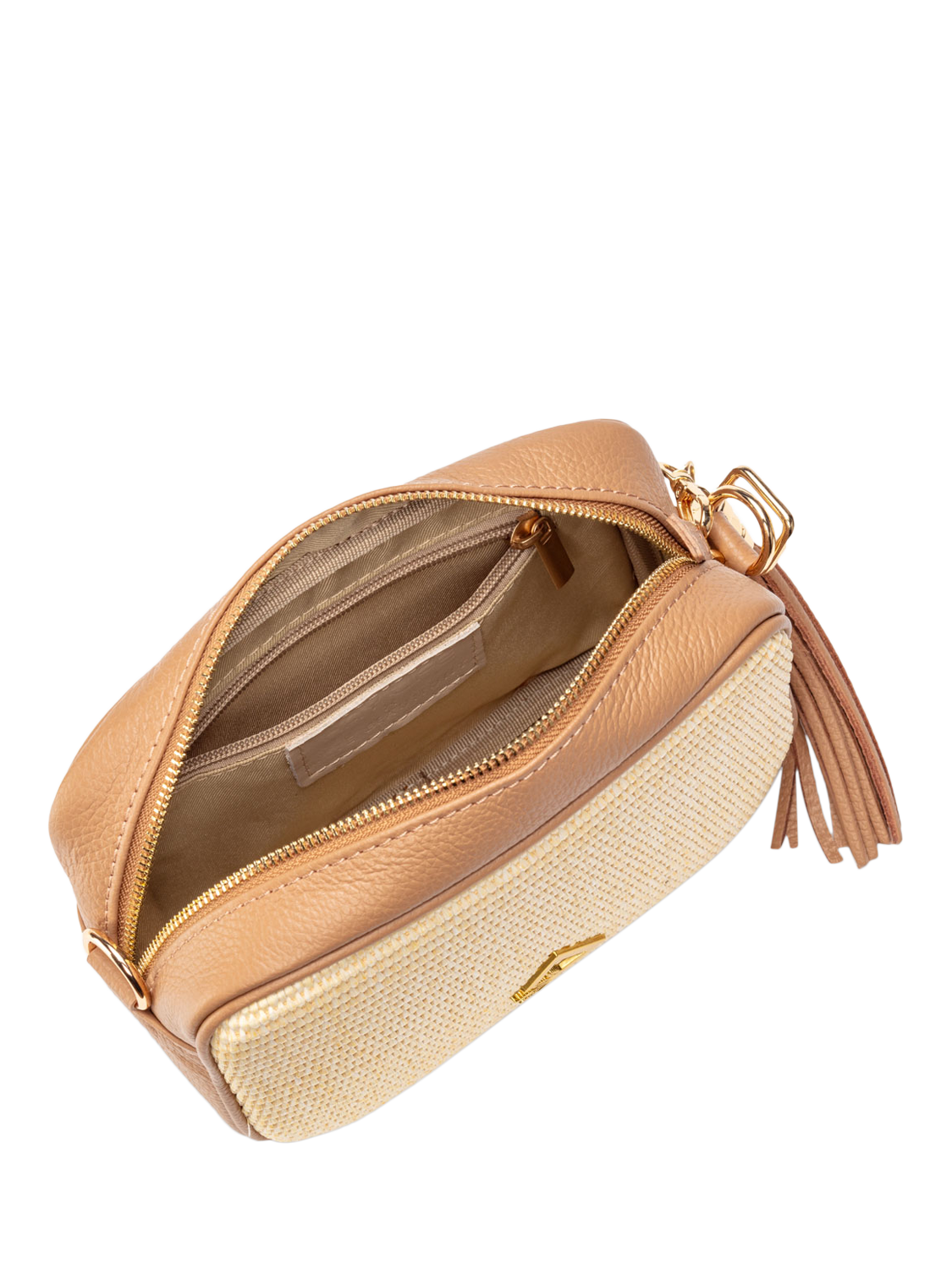 Product image 5 of 5, which shows Hay Life x Elie Beaumont Straw Camera Bag, Natural/Brown