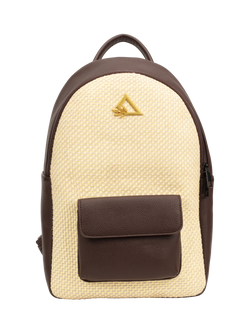 Hay Life Straw Backpack, Dark Brown/Natural, Dark Brown / Natural