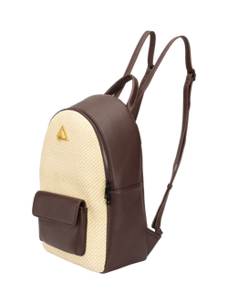 Hay Life Straw Backpack, Dark Brown/Natural - view 2, Dark Brown / Natural
