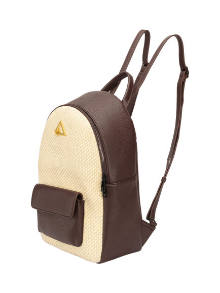 Hay Life Straw Backpack, Dark Brown/Natural - view 2, Dark Brown / Natural