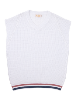 Hay Life Unisex Knitted Tank Jumper, White