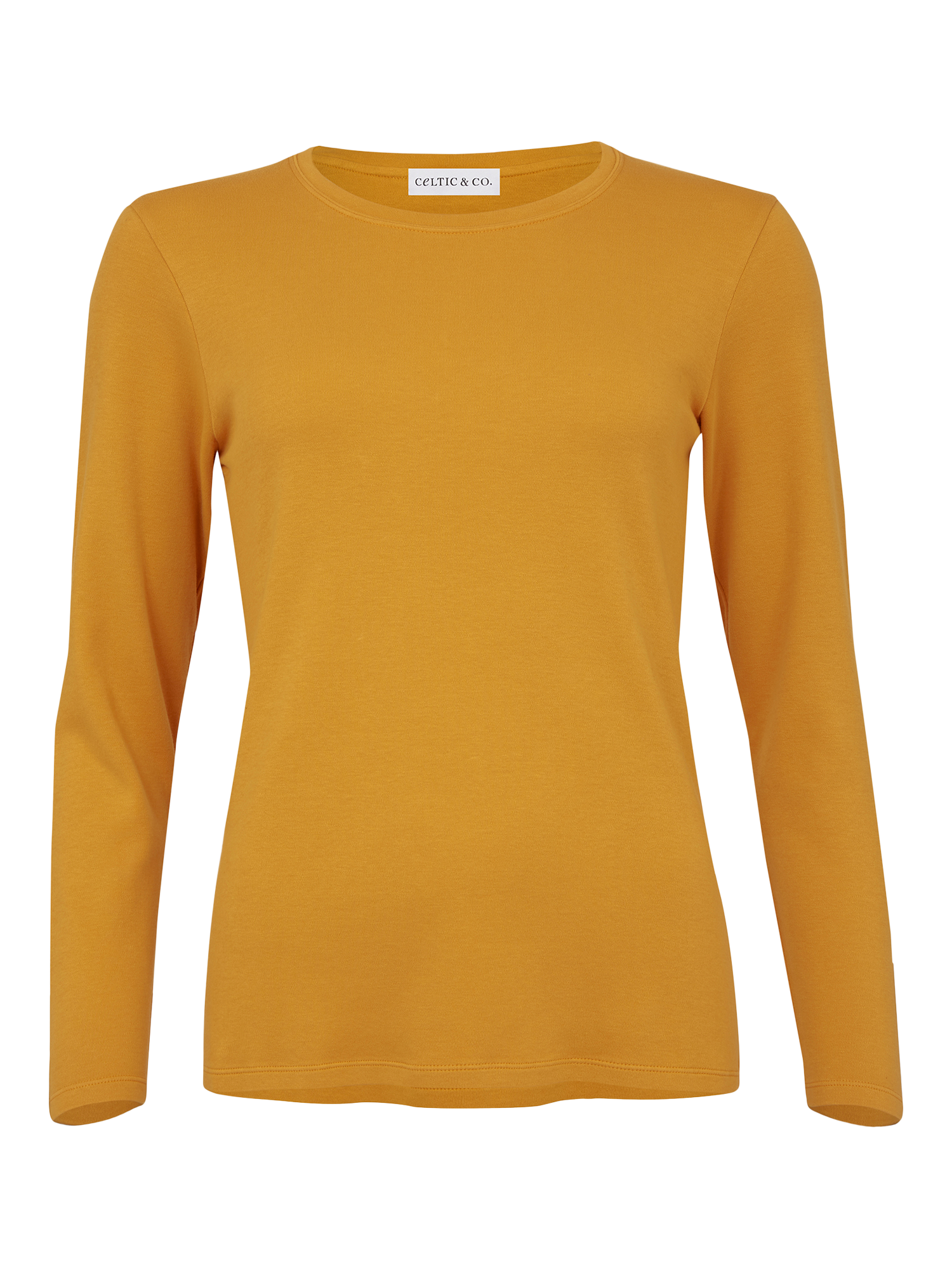 Product image 2 of 5, which shows Celtic & Co. Jersey Long Sleeve Top, Gold, 14
