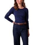 Celtic & Co. Long Sleeve Jersey Top, Navy