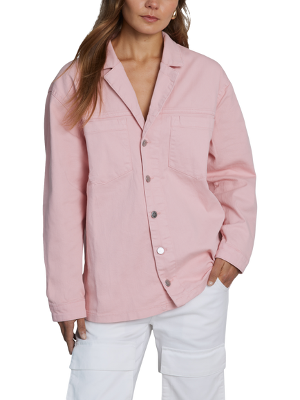 Hay Life Unisex Utility Overshirt, Light Pink - view 2, Light Pink