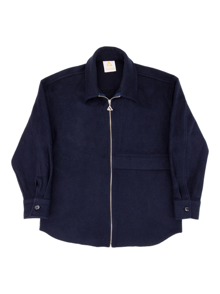Hay Life Unisex Zip Through Shacket, Navy, Navy