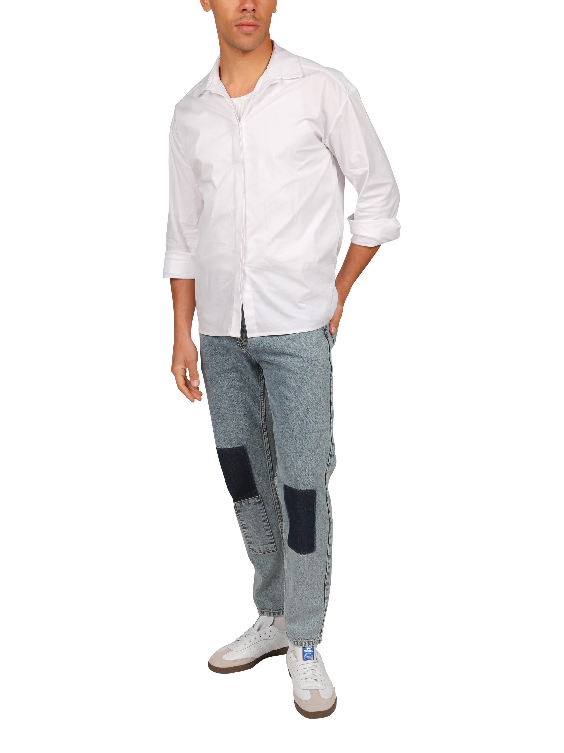 Product image 6 of 7, which shows Hay Life Unisex Box Fit Shirt, White, XS