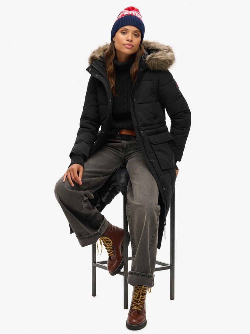 Product image 1 of 4, which shows Superdry Fais Isle Bobble Hat, Rich Navy
