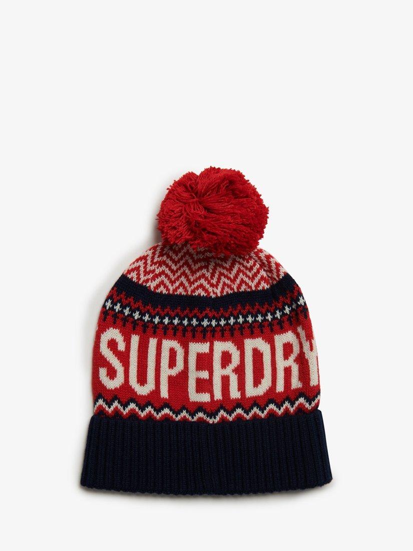Product image 3 of 4, which shows Superdry Fais Isle Bobble Hat, Rich Navy
