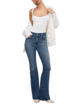Good American Good Legs Flared Jeans, Blue
