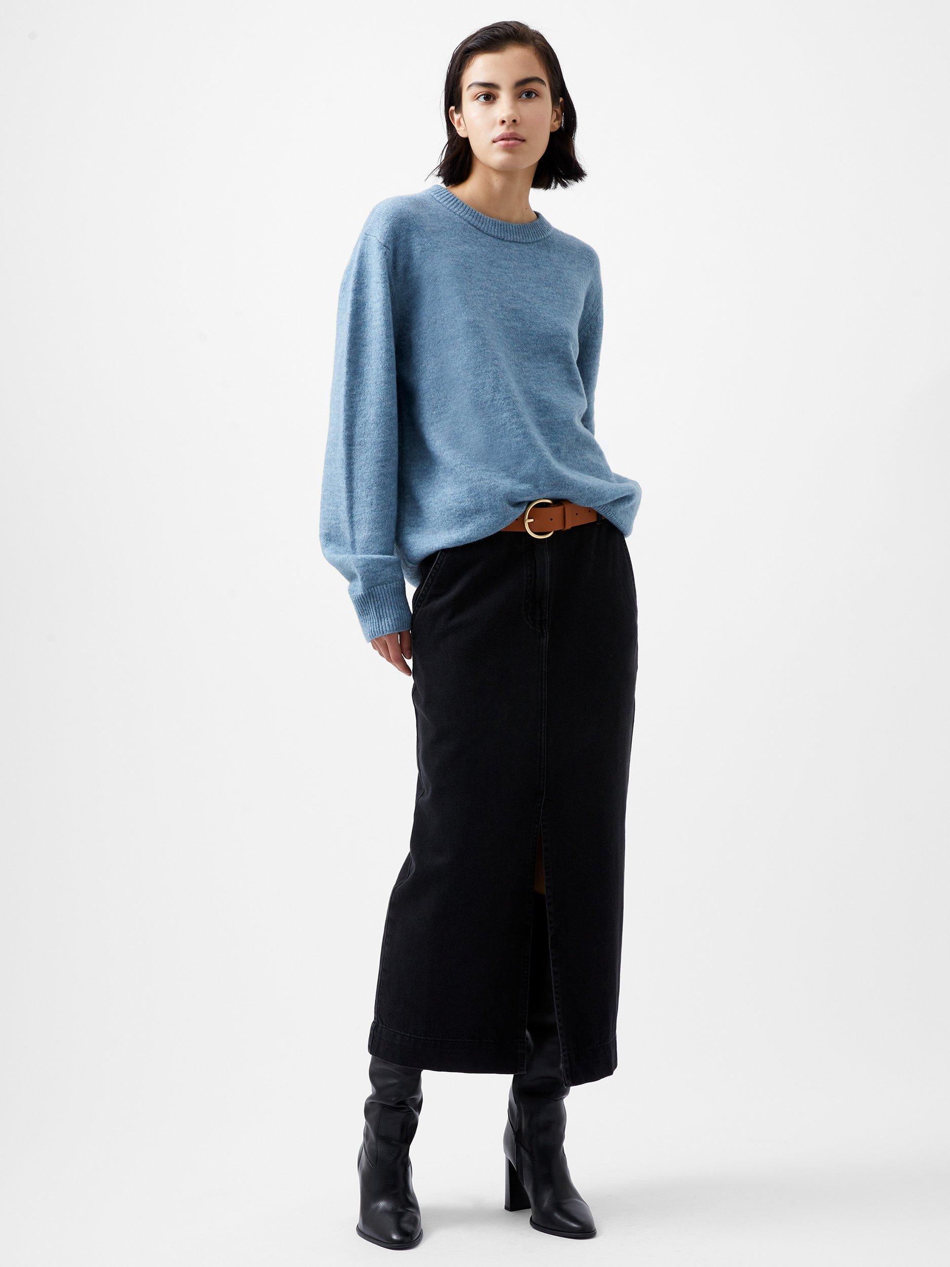 French Connection Kesia Crew Neck Jumper, Dusted Blue