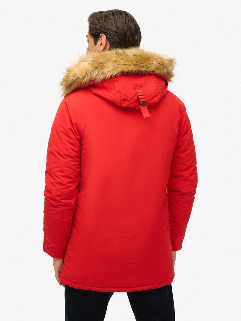Product image 2 of 5, which shows Superdry Everest Parka Coat, High Risk Red, S