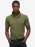 Superdry Pique Polo Shirt, Thrift Olive Marl