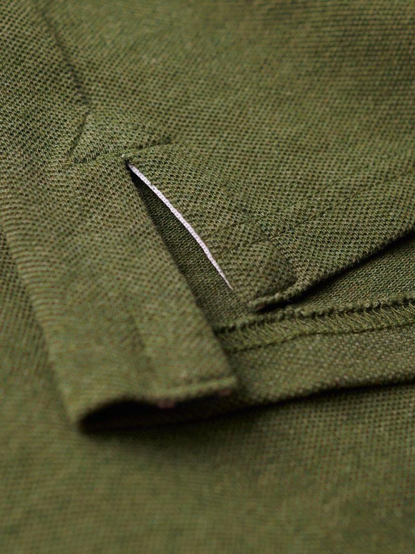 Product image 4 of 6, which shows Superdry Pique Polo Shirt, Thrift Olive Marl, XXXL