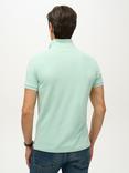 Superdry Cotton Regular Fit Short Sleeve Polo Shirt, Light Mint Green