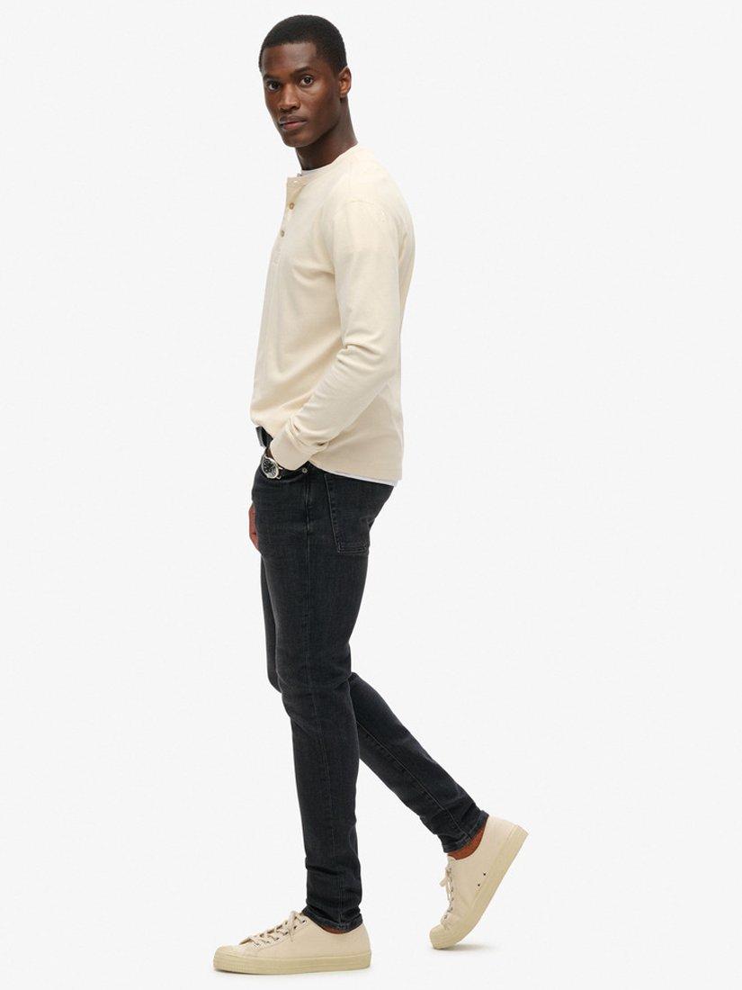 Product image 3 of 5, which shows Superdry Skinny Fit Jeans, Newark Washed Black, W30/L30