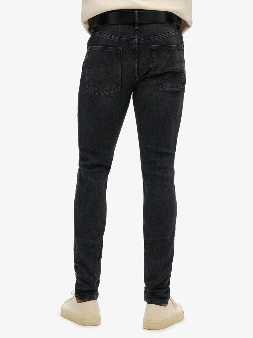 Product image 5 of 5, which shows Superdry Skinny Fit Jeans, Newark Washed Black, W30/L30