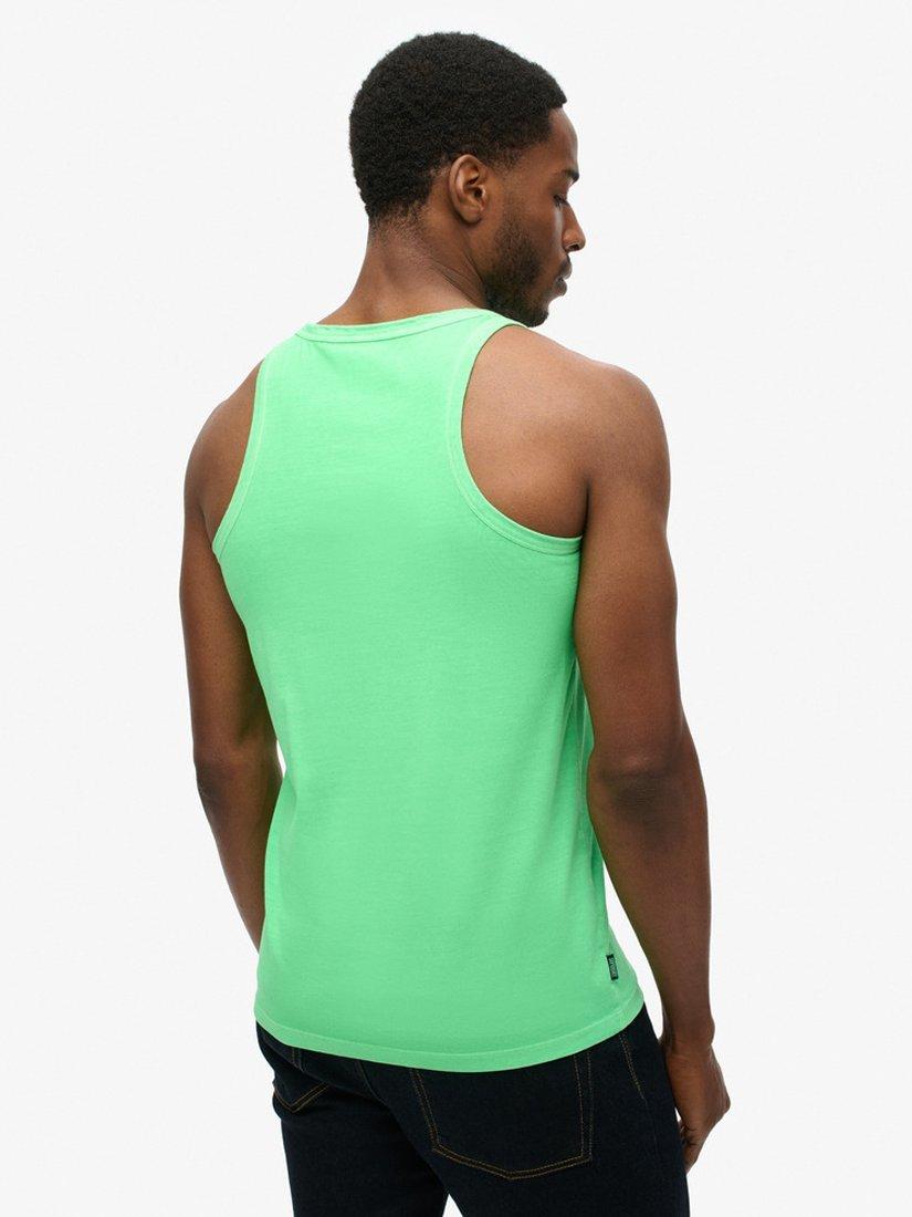 Product image 3 of 4, which shows Superdry Essential Organic Cotton Logo Vest Top, Dry Fluro Lime, S