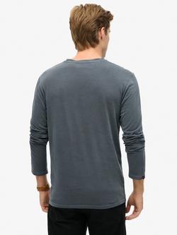Superdry Organic Cotton Classic Essential Top, Washed Eclipse Navy - view 2, Washed Eclipse Navy