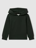 Reiss Kids' Lowden Hoodie, Emerald Green