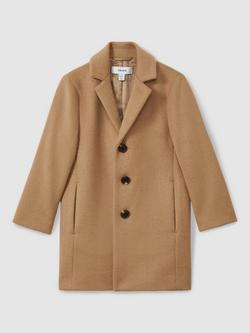 Reiss Kids' Gable Wool Blend Coat - view 2, Camel