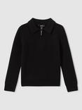 Reiss Kids' Regis Wool Half Zip Polo Shirt