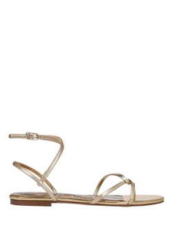 Sam Edelman Ellina Metallic Leather Strappy Sandals, Gold, Gold
