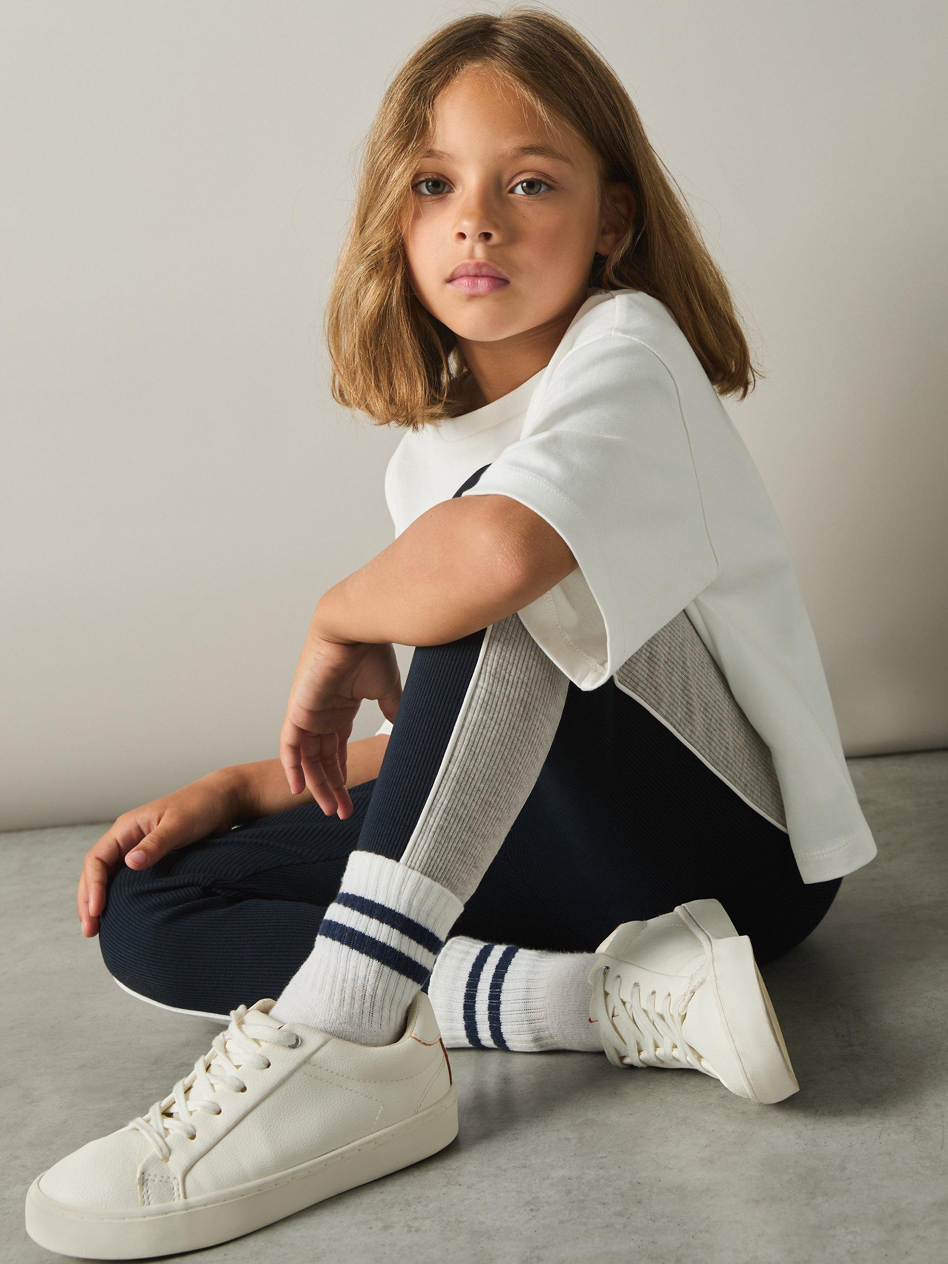 Reiss Kids' Lemi Side Stripe Joggers, Navy