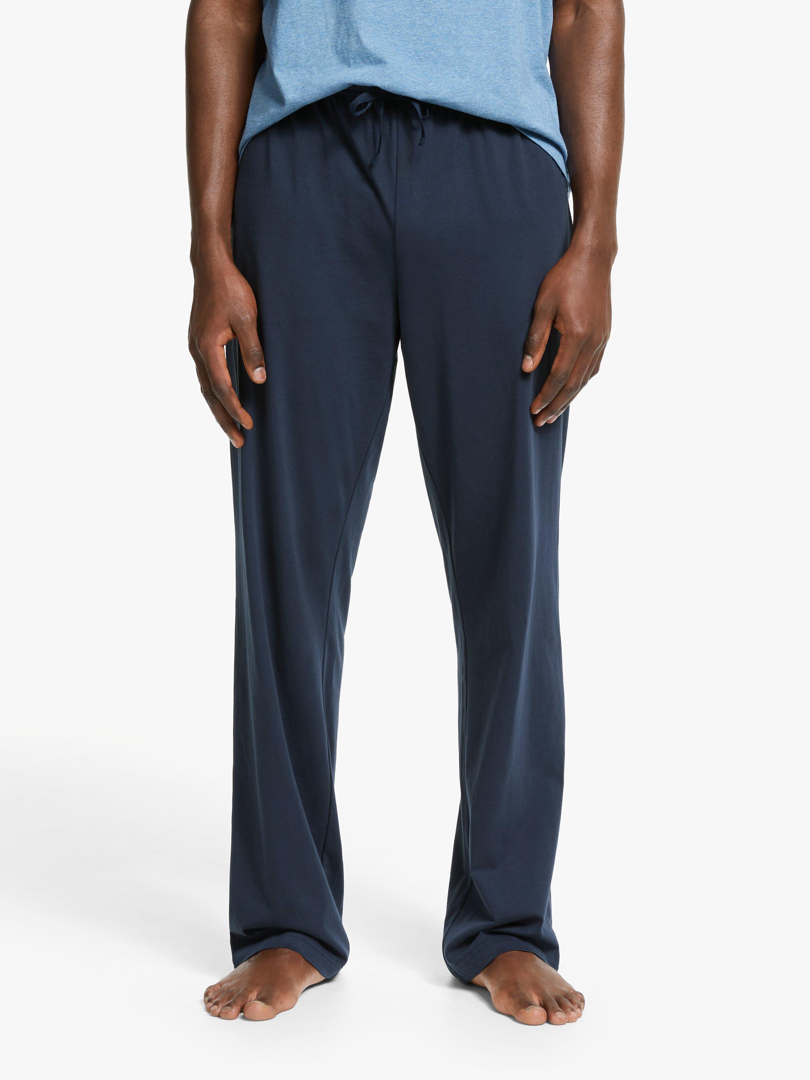 Product image 1 of 7, which shows John Lewis Organic Cotton Jersey Lounge Pants, Navy, XXL