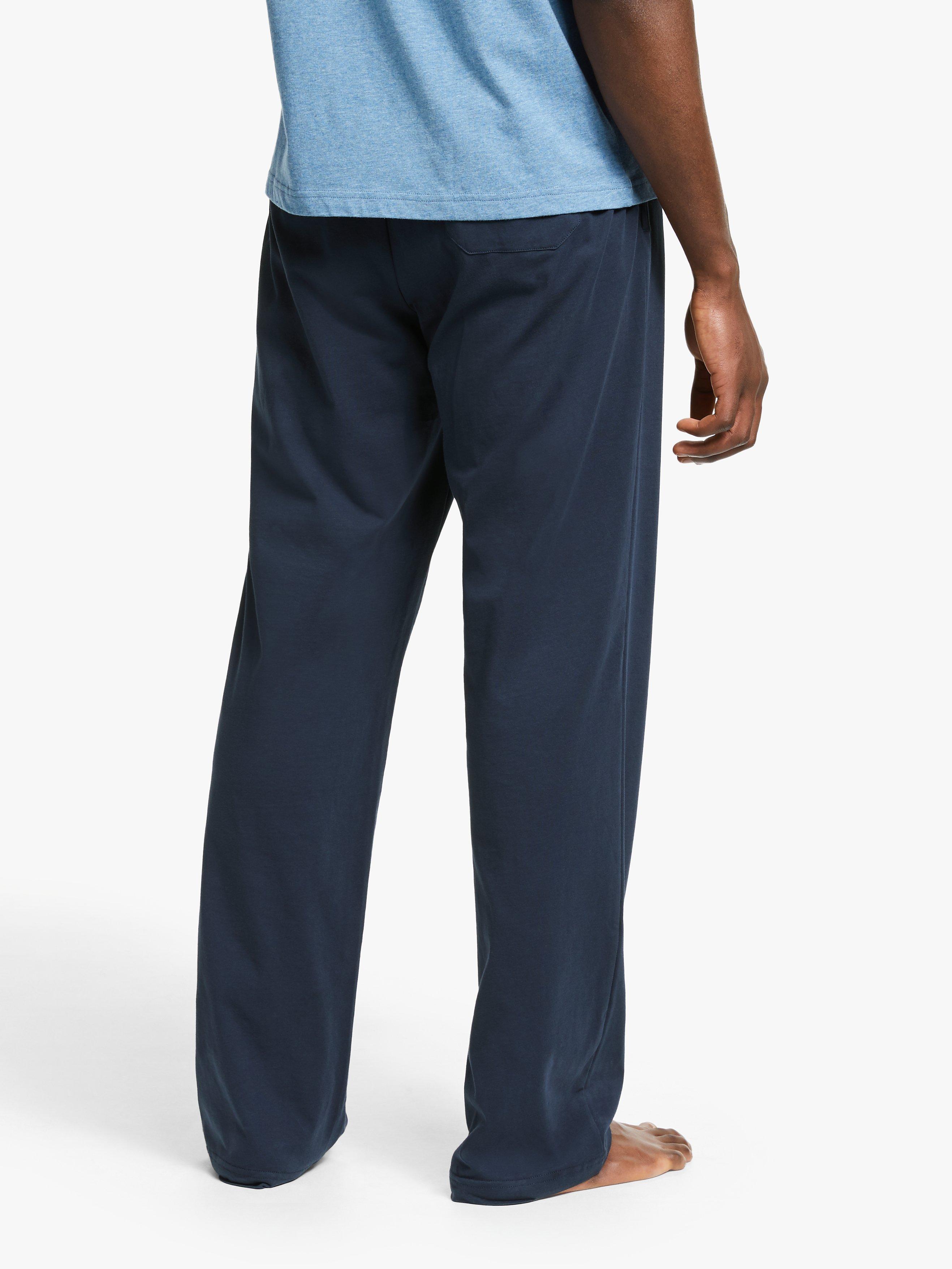 Product image 2 of 7, which shows John Lewis Organic Cotton Jersey Lounge Pants, Navy, XXL