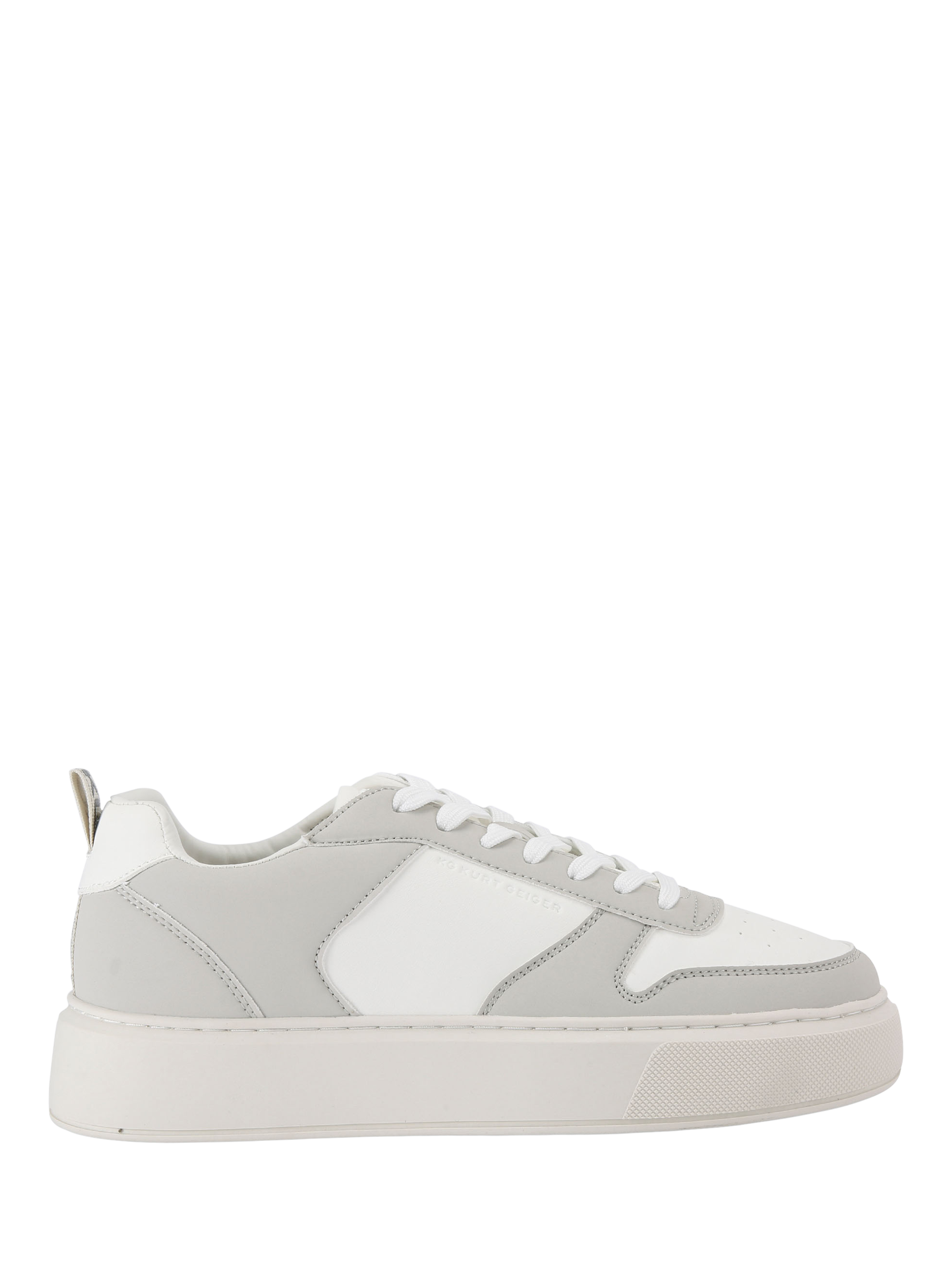 Product image 1 of 4, which shows KG Kurt Geiger Kinsley Chunky Lace-Up Trainers, White/Multi, 6