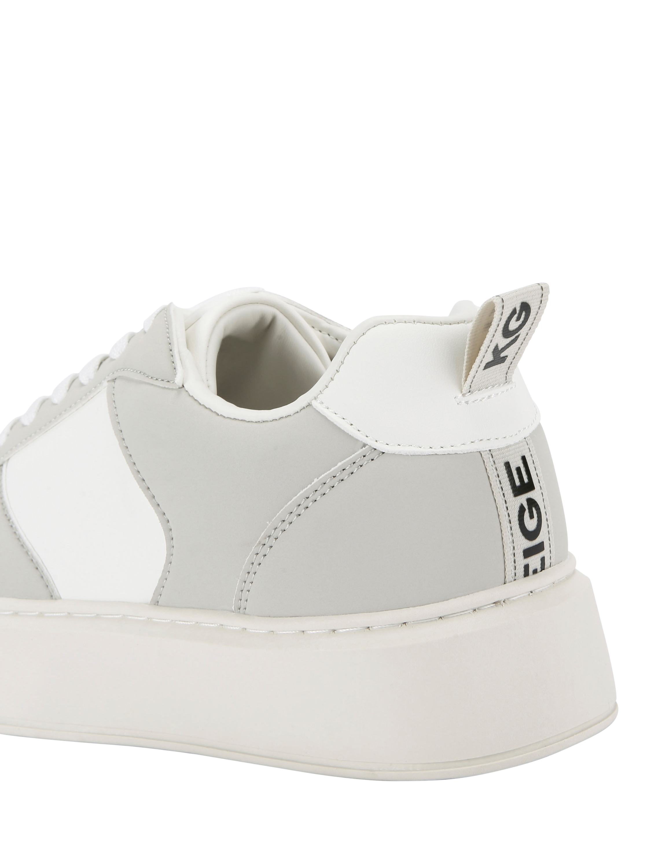 Product image 3 of 4, which shows KG Kurt Geiger Kinsley Chunky Lace-Up Trainers, White/Multi, 6