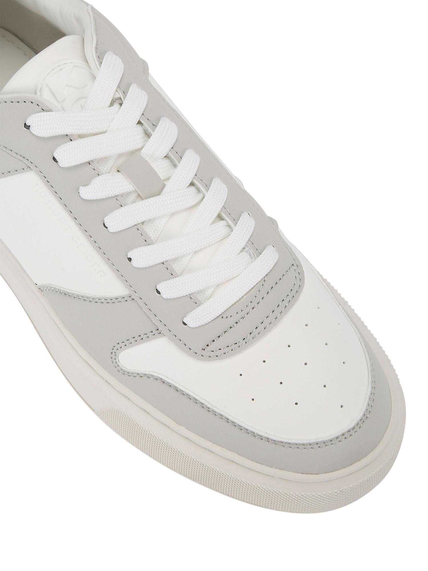 Product image 4 of 4, which shows KG Kurt Geiger Kinsley Chunky Lace-Up Trainers, White/Multi, 6