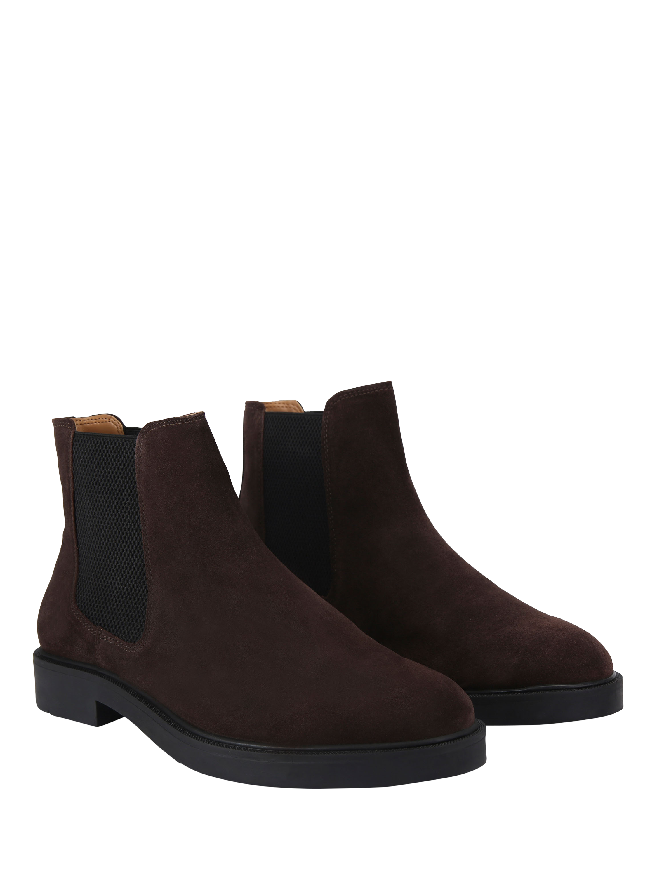 Product image 3 of 3, which shows KG Kurt Geiger Douglas Suede Chelsea Boots, Brown, 6
