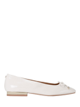 Carvela Melanie Patent Ballerina Pumps, Natural Putty