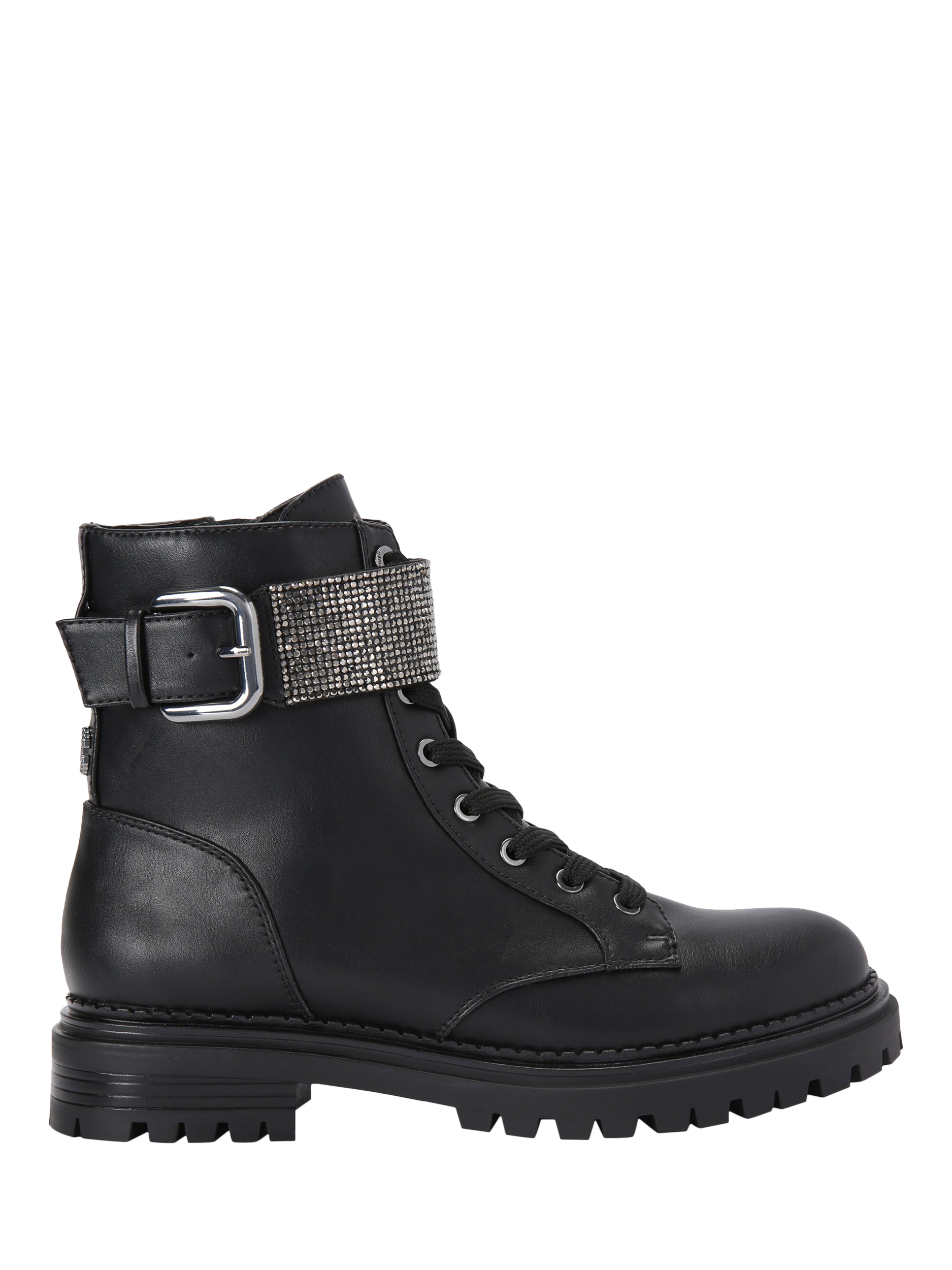 Carvela Glisten Chunky Biker Boots Black