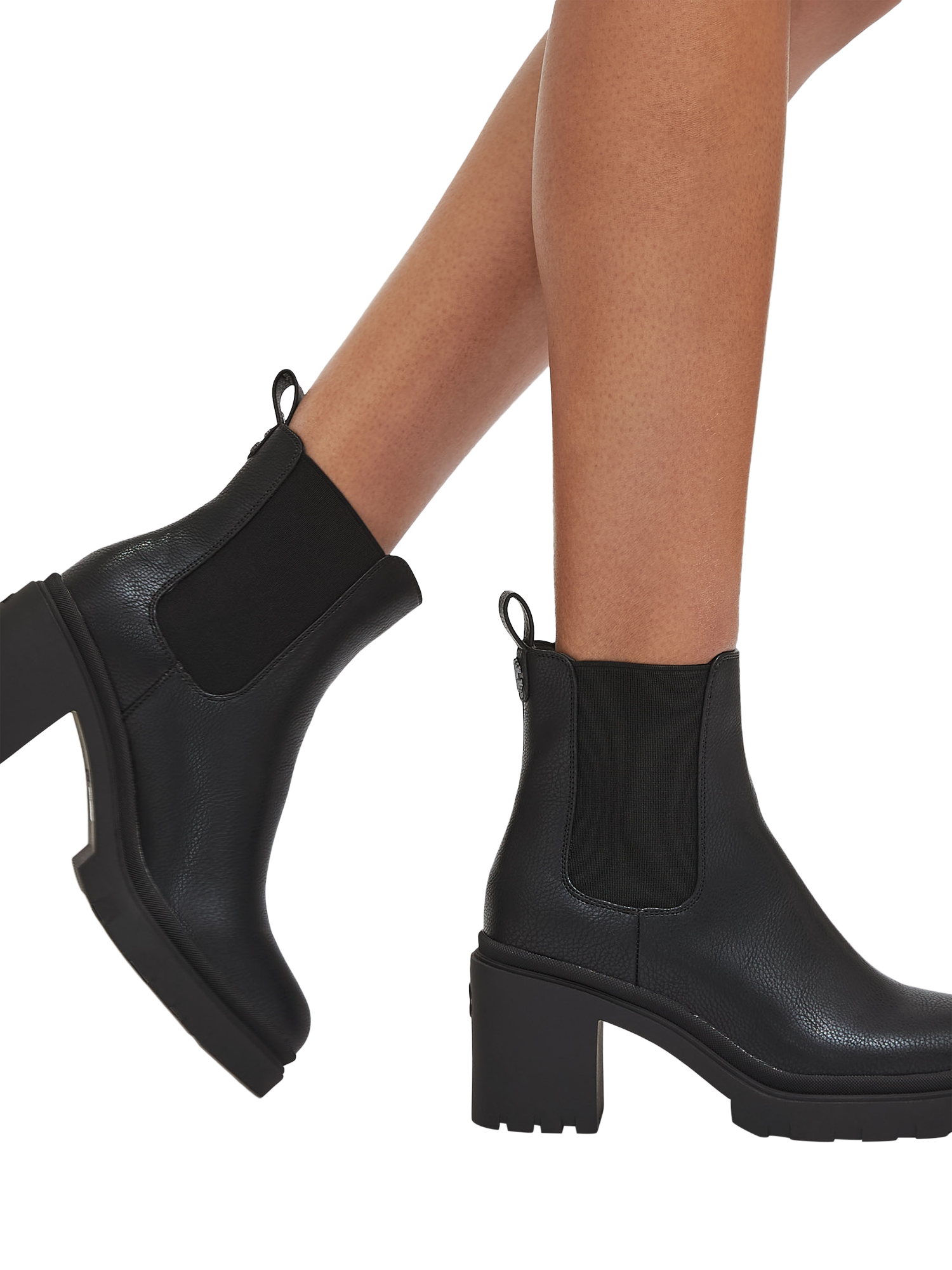 Product image 2 of 5, which shows Carvela Boulder Heeled Chelsea Ankle Boots, Black, 6