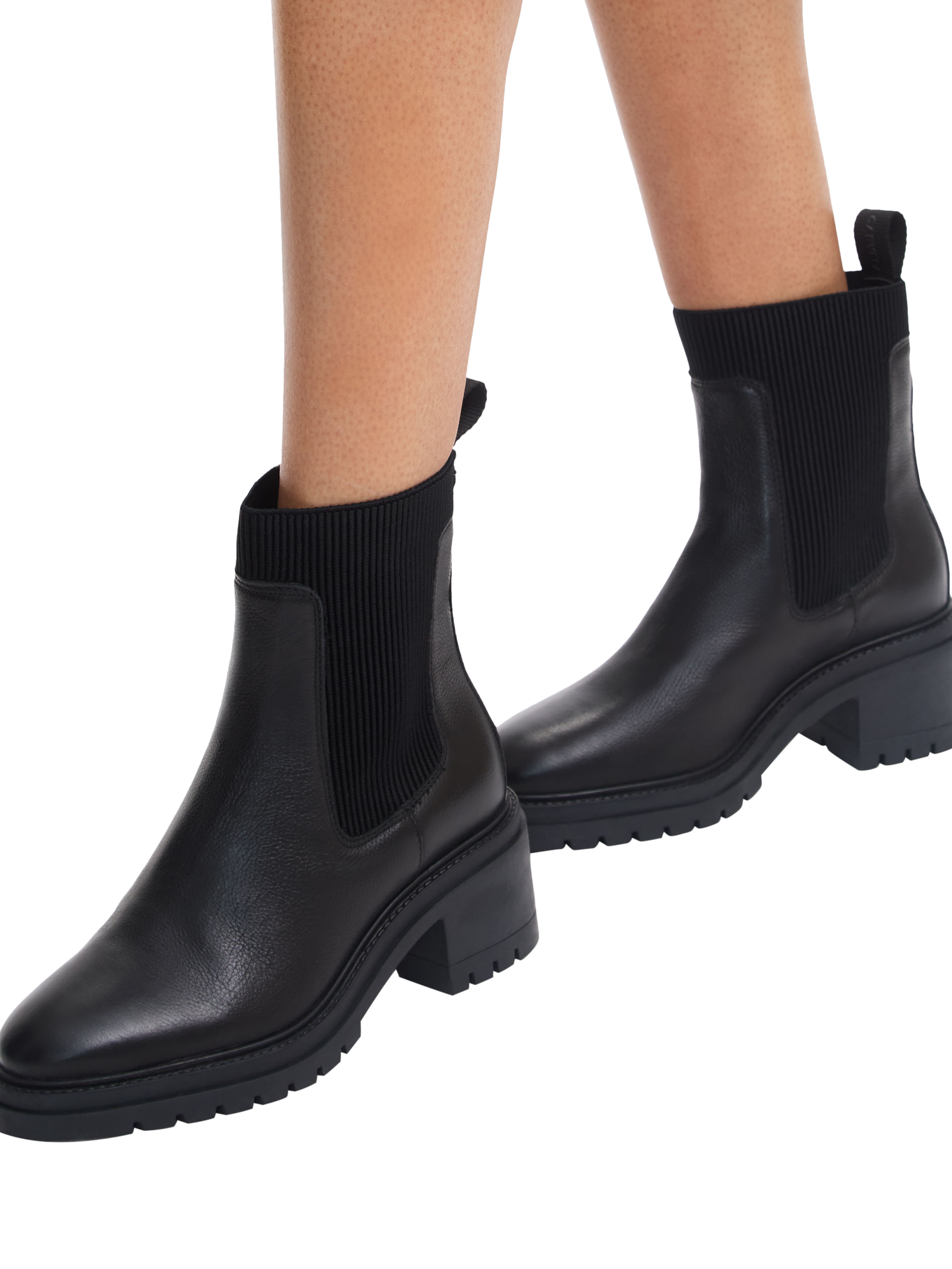 Product image 2 of 4, which shows Carvela Champion Leather Lace Up Ankle Boots, Black, 2