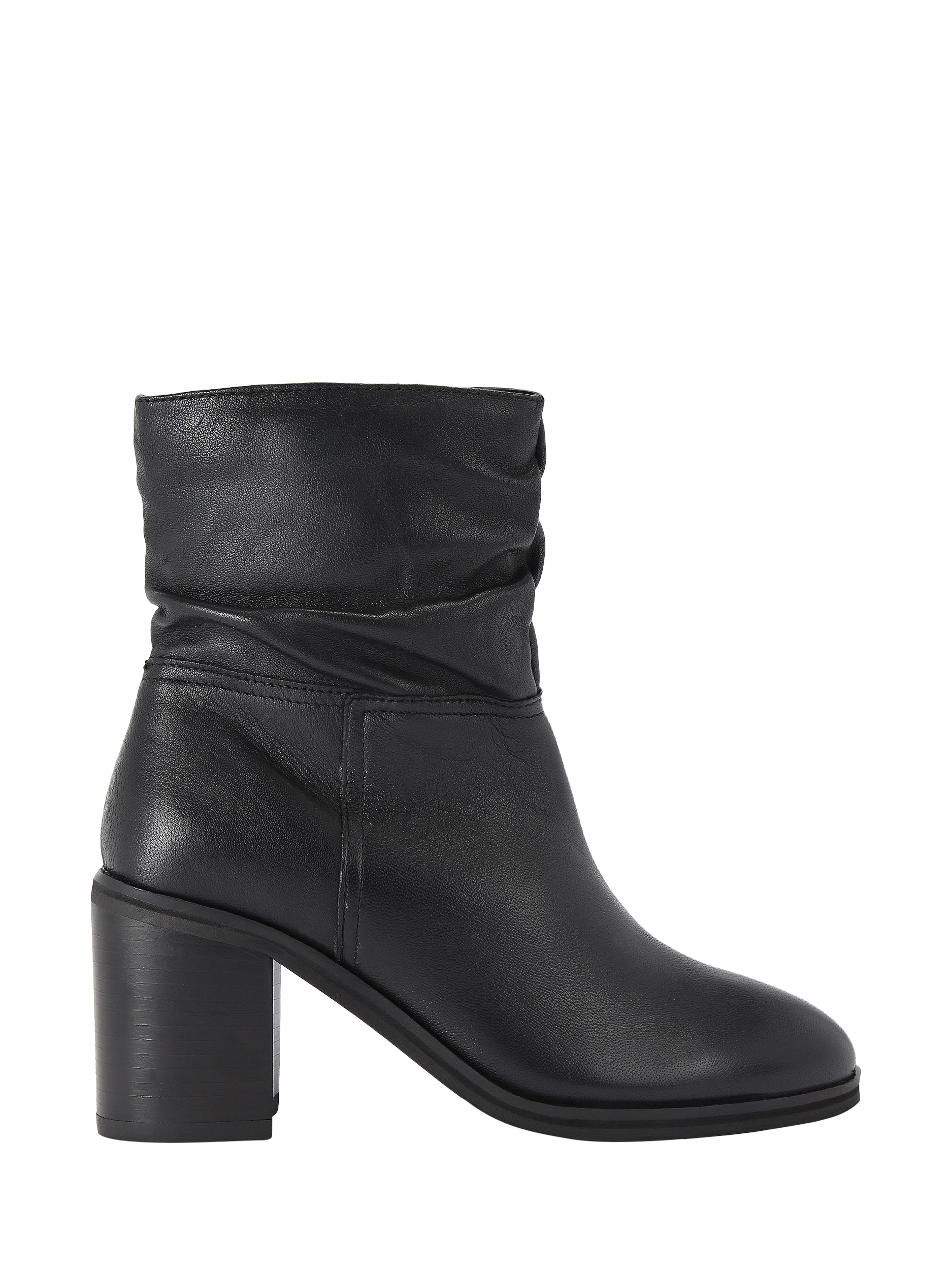 Product image 1 of 5, which shows KG Kurt Geiger Saga Leather Ankle Boots, Black, 2