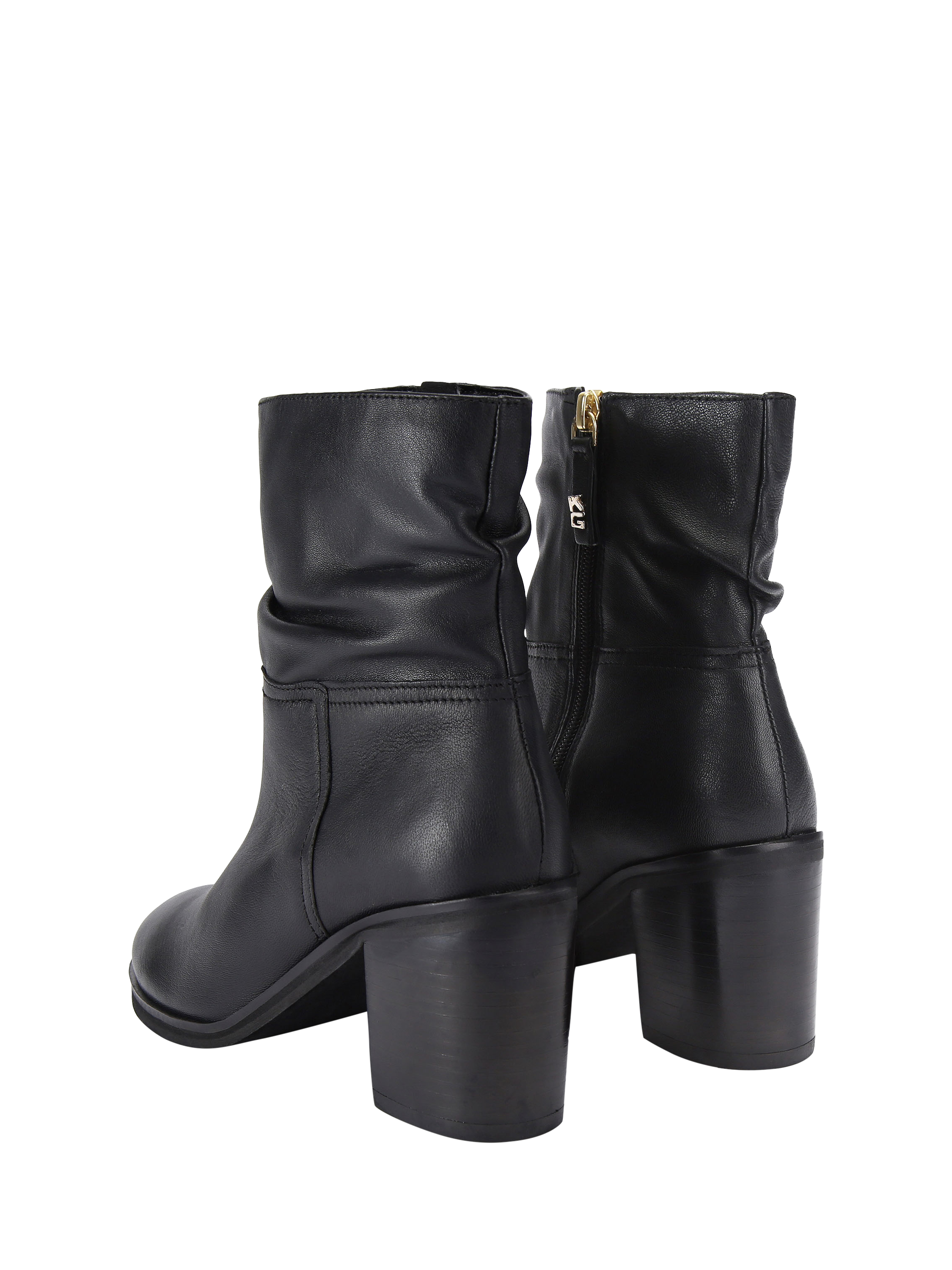 Product image 4 of 5, which shows KG Kurt Geiger Saga Leather Ankle Boots, Black, 2