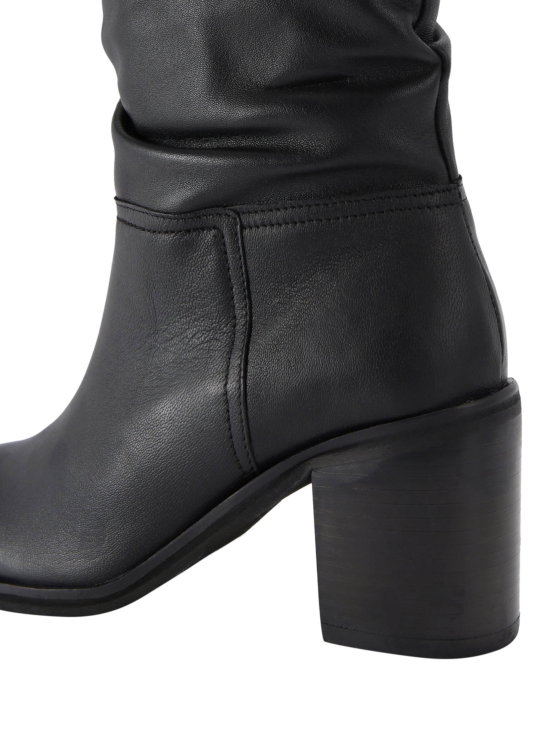 Product image 5 of 5, which shows KG Kurt Geiger Saga Leather Ankle Boots, Black, 2
