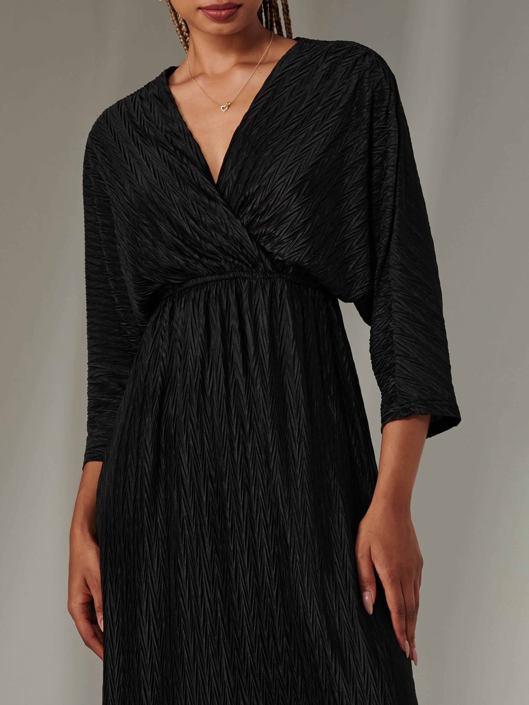 Product image 4 of 7, which shows Jolie Moi Ruffle Hem Chiffon Maxi Dress, Black, 8