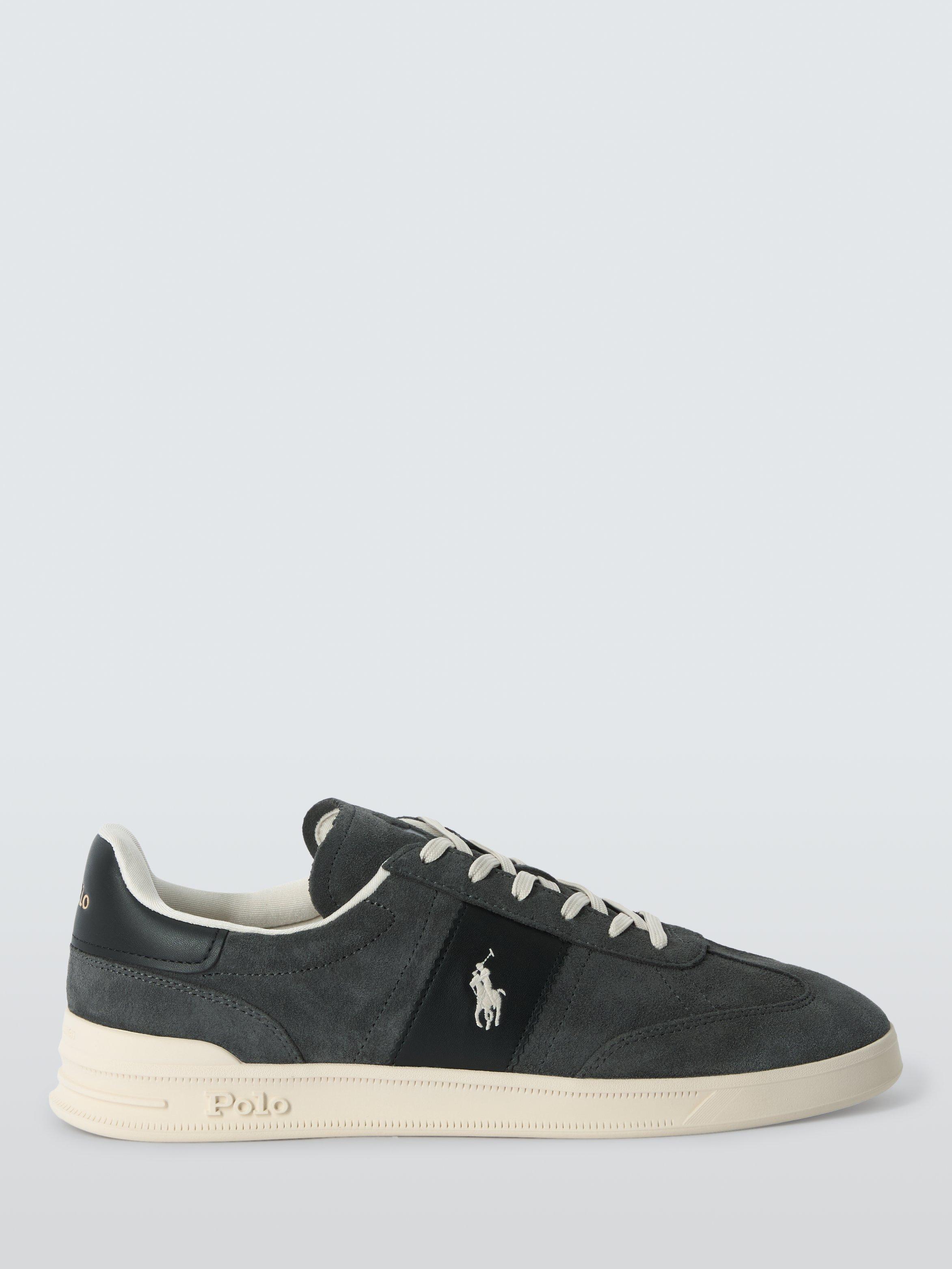 Ralph Lauren Heritage Aera Suede Trainers, Grey