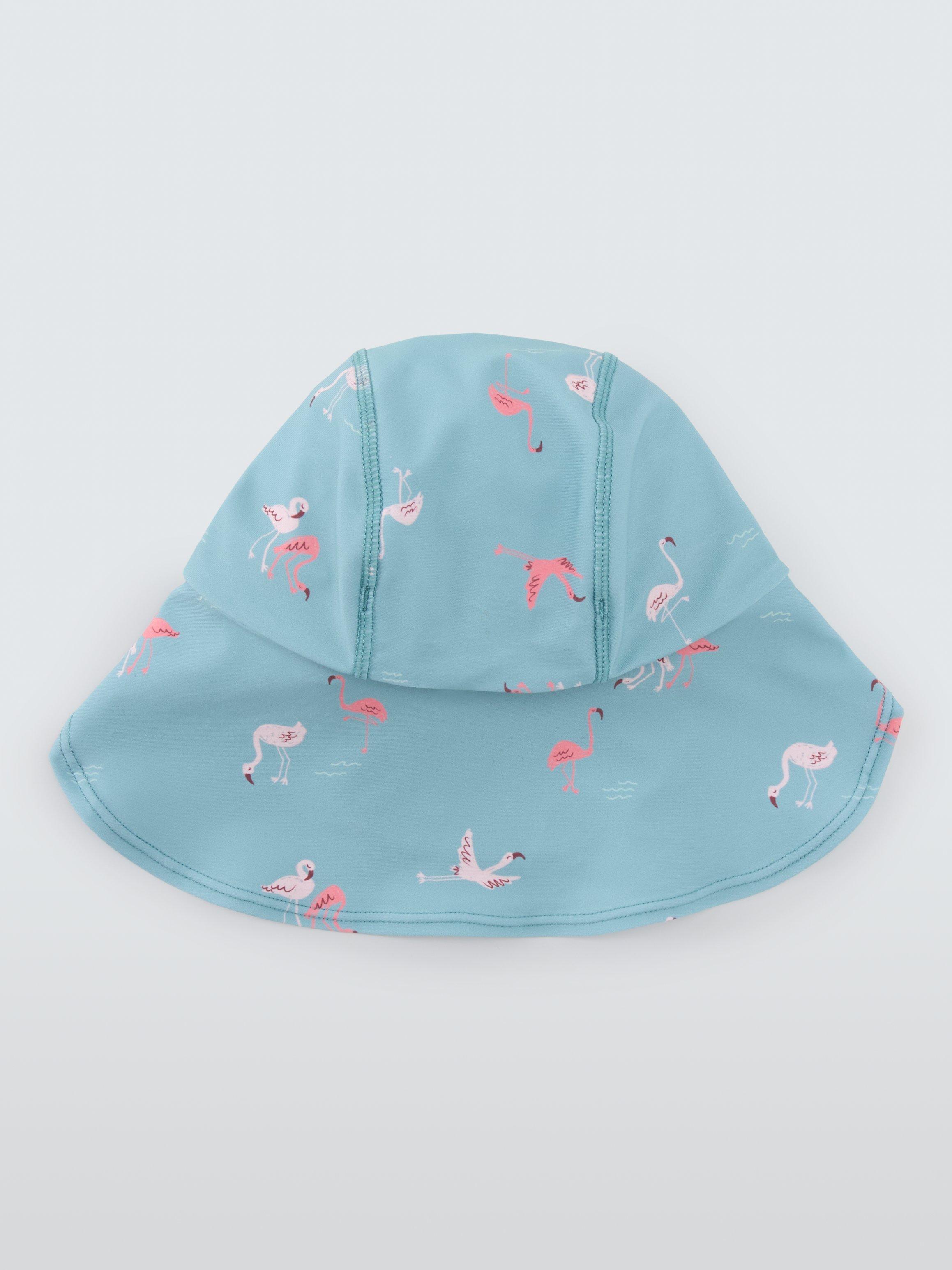 Product image 2 of 3, which shows John Lewis Baby Flamingo Keppi Hat , Green, 3-6 months