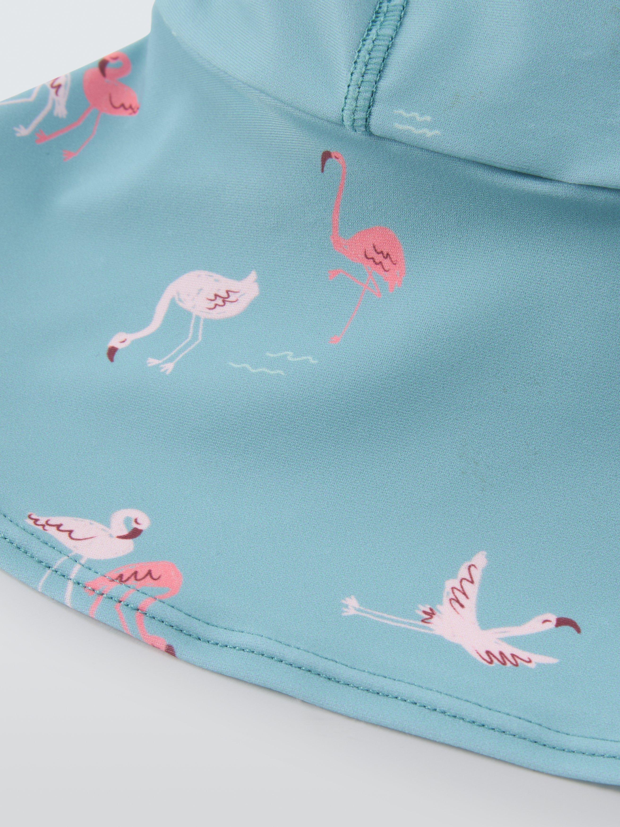Product image 3 of 3, which shows John Lewis Baby Flamingo Keppi Hat , Green, 3-6 months