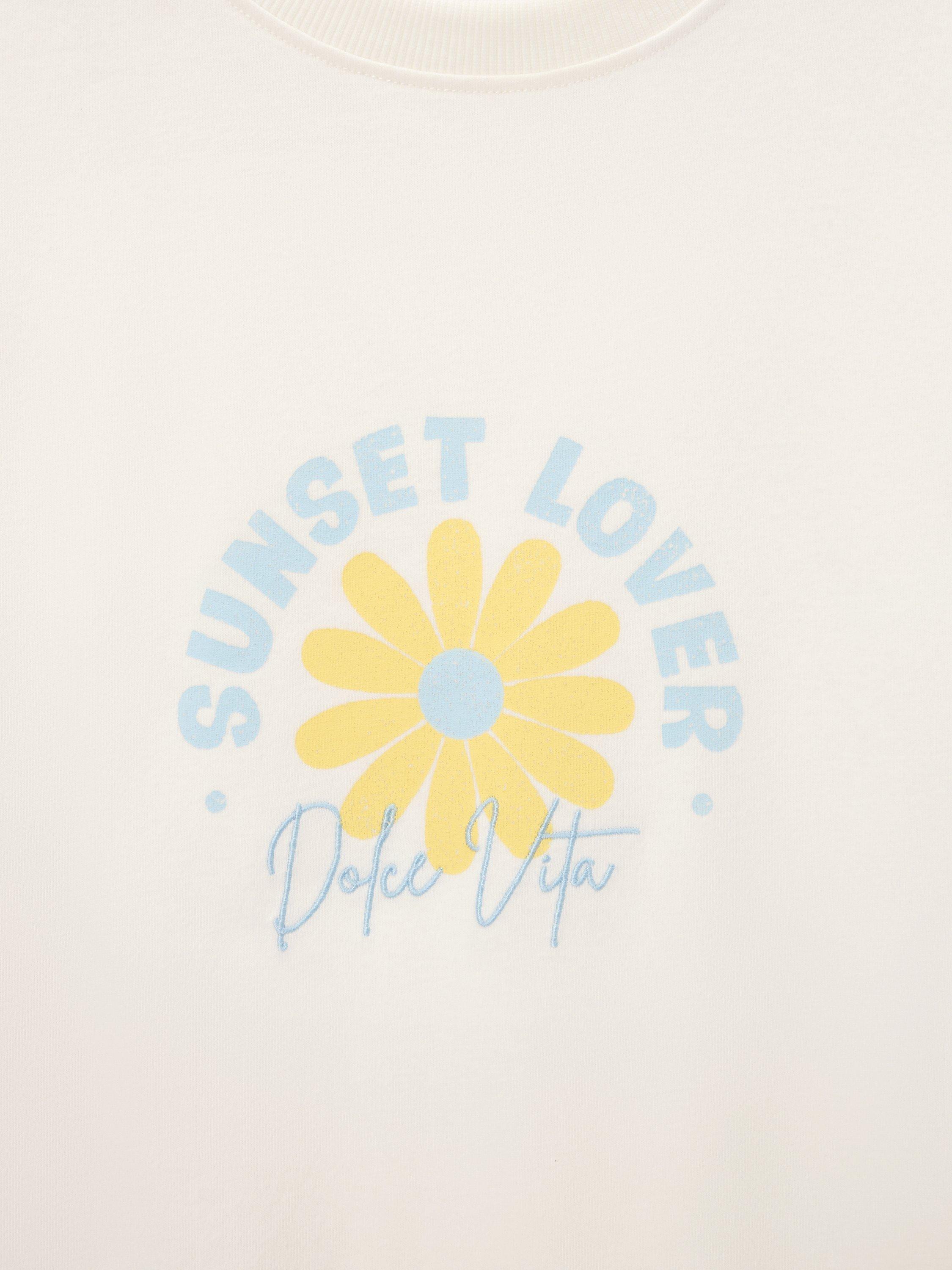 Product image 5 of 6, which shows John Lewis Kids' Sunset Lover T-Shirt, White, 12 years