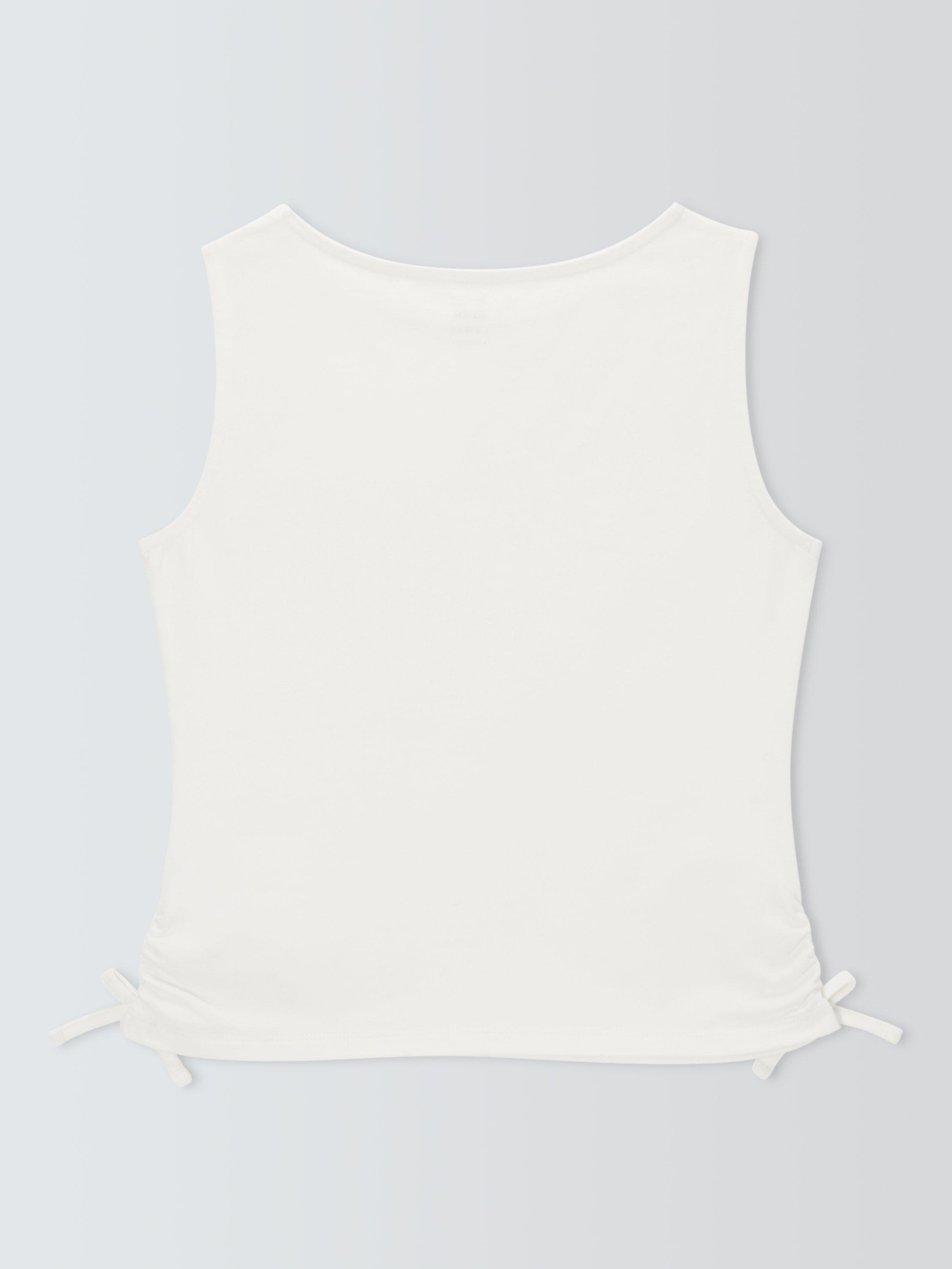 Product image 6 of 7, which shows John Lewis Kids' Diamante Star Tank Top, White, 8 years